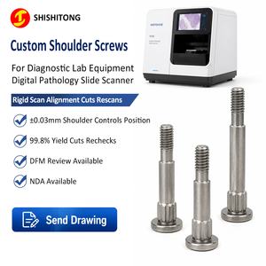 Tornillos de doble hombro moleteados personalizados 17 4PH 316L A286, fabricante de sujetadores pulidos y pasivados para escáner deslizante - Product Image 1