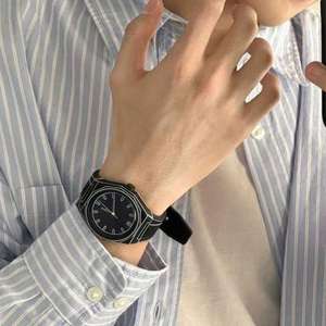 Línea de moda pintura <span class=keywords><strong>Manga</strong></span> diseño Octágono silicona reloj de cuarzo para hombres relojes de pulsera al por mayor Relojes Hombre - Product Image 6