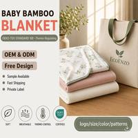 Couverture bébé en bambou OEKO-TEX à double couche, impression personnalisée, fabricant en gros de linge de lit, marque privée