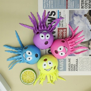 Novità decomprimere la sfera creativa della sfera del foro della medusa della colla morbida del giocattolo del polpo animale marino della palla della perla - Product Image 4