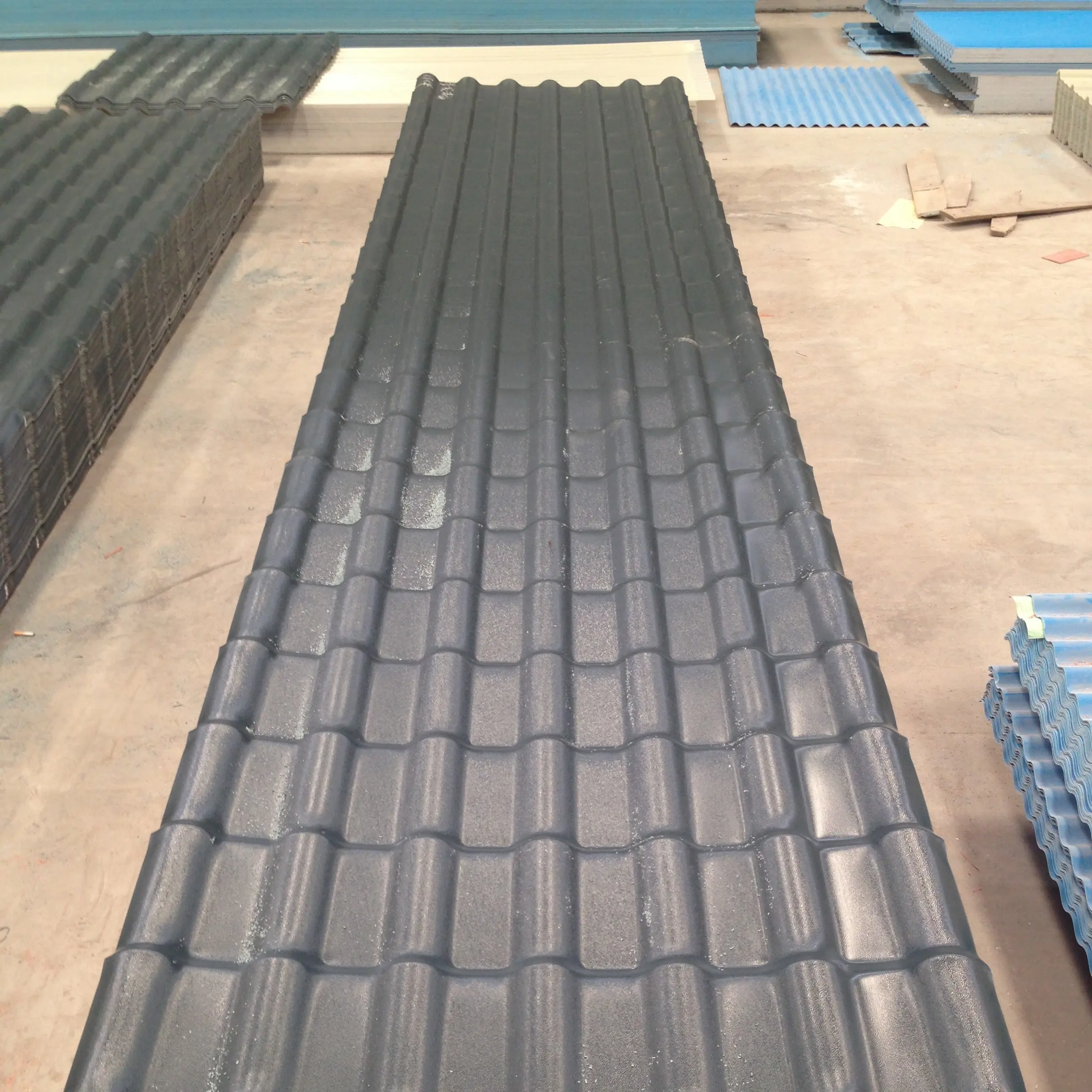 ASA-azulejo de techo de resina sintética, plástico, materiales de construcción, telhas de pvc, hoja de techo