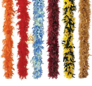 40g 2 หลาตุรกี Chandelle Feather Boa/Marabou Boa สําหรับงานรื่นเริงเทศกาลตกแต่งและเครื่องแต่งกายแต่งตัว