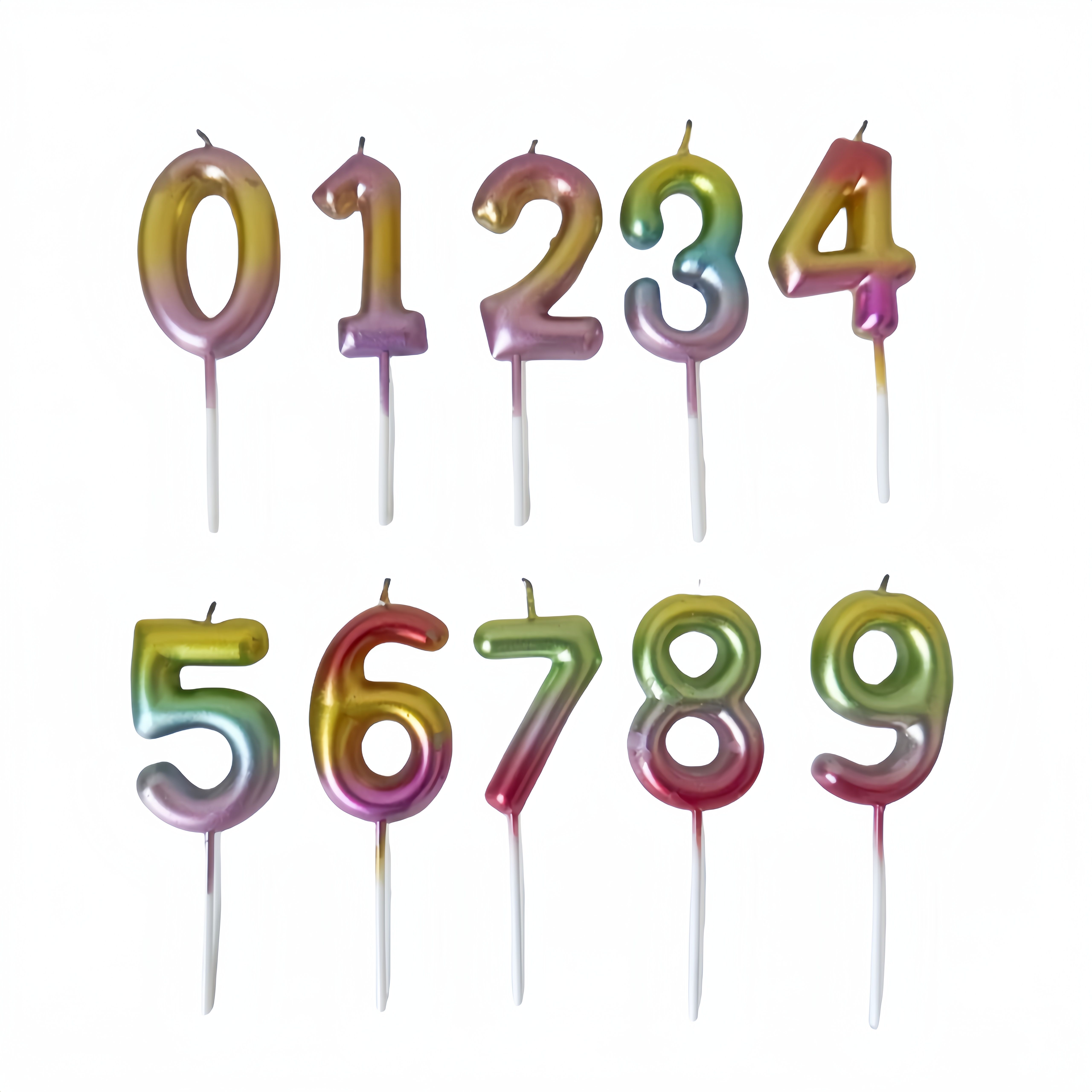 0-9 velas del número