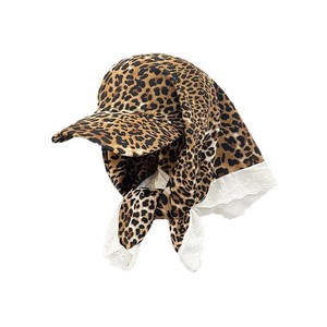 Casquette de baseball streetwear d'été à large bord pour femme, chapeau de <span class=keywords><strong>soleil</strong></span> avec sangle, visière <span class=keywords><strong>triangulaire</strong></span> et foulard intégré - Product Image 6