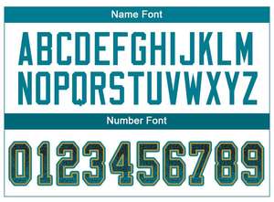 Custom Black <b>Teal</b>-Old Gold Drift Fashion Mesh Authentic Football Jersey - Product Image 3