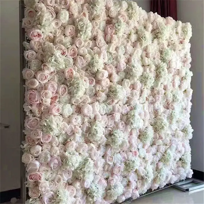 F-1598卸売割引結婚式の装飾40 * 60 Cm花の背景白い花の壁人工牡丹の花の壁