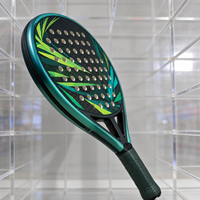Raquette de tennis Padel Deluxe Series, design en forme de larme, aérodynamique, fibre de carbone intégrale 12K/18K, raquette de beach tennis 360g