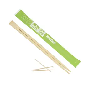 Tek kullanımlık bambu çevre dostu bireysel paket toptan fiyat Logo ile yüksek kaliteli çubuklarını