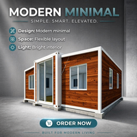 Casa Contenedor Expandible Premium de 20 Pies, Casa Móvil Prefabricada, Cabaña Modular Plegable con Ventanas Grandes para Airbnb y Villas