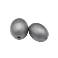 Vente en gros 1g-150g eau salée olive en forme d'oeuf de pêche creux plombs accessoires de poids