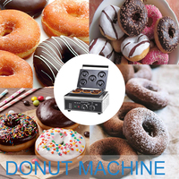 Machine à Beignets Commerciale Électrique Antiadhésive 5 Trous, Mini Machine à Faire des Gaufres-Beignets