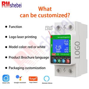 Medidor de energía inteligente prepago RMshebei Din Rail, interruptor inteligente Wifi, disyuntor, medidor de energía, disyuntor de fuga a tierra 63A 2P - Product Image 3