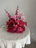 Arrangements floraux artificiels en soie personnalisés de 30 cm à 80 cm, grandes boules de fleurs blanches pour centre de table de mariage