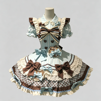 Robe de princesse Lolita vintage style poupée avec motif petit ours pour femme adulte, idéale pour anniversaire, cosplay ou fête costumée