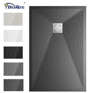 China BMC Bandeja de <span class=keywords><strong>ducha</strong></span> Fabricante Resina Piedra negra Efecto de textura BMC Base de <span class=keywords><strong>ducha</strong></span> Bandeja de <span class=keywords><strong>ducha</strong></span> de superficie sólida - Product Image 3