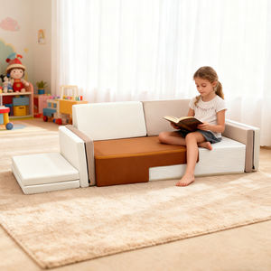 Детский модульный диван-кровать из 10 элементов, напольный диван, модульная мебель для детей и взрослых, игровой диван из пенопласта - Product Image 2