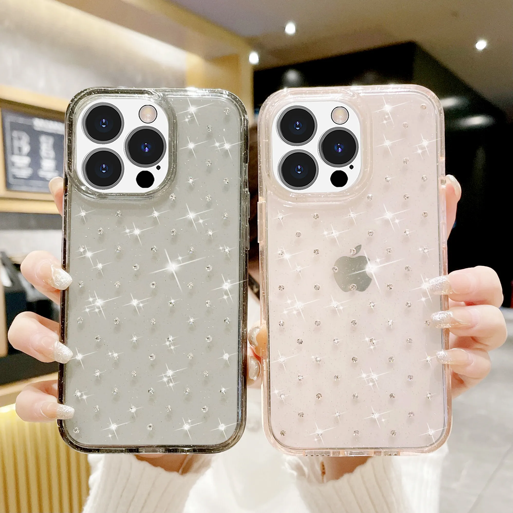 for iPhone 13 14 bling phone case Luxury Star Shining Phone Cover for iPhone 13 12 11
