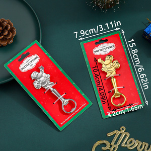 Christmas Bottle Opener Zinc Alloy Gold Snowman Design For <b>Holiday</b> Gifts - Product Image 4