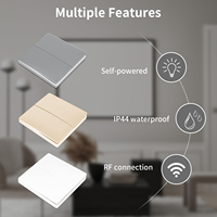 Interruptor Inalámbrico Autoalimentado Touchmi Tuya Zigbee, Sin Batería, Sin Cables, Control por Aplicación Smart Life, Interruptor de Pared EU