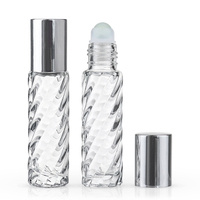 Bouteille à bille roulante transparente filetée de 10 ml pour massage, fournie par le fabricant