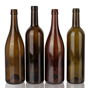 Bouteille de vin rouge bordeaux ambré de luxe personnalisée avec bouchon pour vignobles et caves - Product Image 1