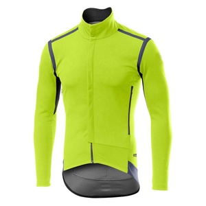 Veste de cyclisme d'hiver pour homme PIHA SPORTS, coupe-vent, en polaire, fermeture éclair, VTT, réfléchissante, haute visibilité, respirante, course à pied, vélo - Product Image 3