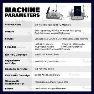 Appareil <span class=keywords><strong>HIFU</strong></span> 12D portable de haute qualité pour le lifting du visage, le resserrement <span class=keywords><strong>vaginal</strong></span>, le rajeunissement de la peau, ultrasons focalisés de haute intensité - Product Image 6