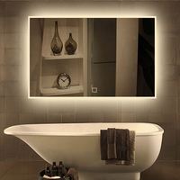 Cermin LED Backlit Elektrik Modern untuk Villa dengan Bingkai Aluminium Alloy, Terpasang di Dinding untuk Kamar Mandi, Berperingkat IP65