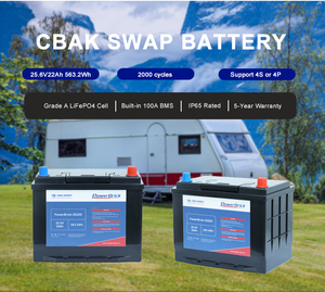 CBAK 12.8V LiFePO4 リチウム鉄電池モジュール 2000サイクル IP56 交換式バッテリーパック 75Ah 300Ah 4セル モデル25220 -20～60℃ - Product Image 3