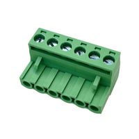 Connecteur de bornier enfichable AOSI 5,08 mm 2EDG 2-12 broches, prise à vis pour circuit imprimé, connexion par compression, alliage de cuivre vert 28-12AWG