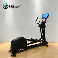 Máquina Elíptica Comercial con Pantalla Giratoria de 21.5 Pulgadas, 1-20 Niveles de Resistencia Magnética EMS, Máquina Elíptica para Gimnasio