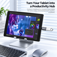 Adaptateur OTG Biaze iPhone L vers USB, convertisseur mâle iPhone L vers femelle USB pour clavier, souris, clé USB d'iPhone/iPad avec porte-clés