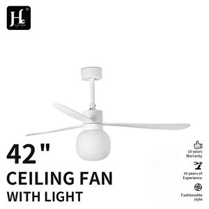 LED Light Ceiling Fan Household Silent Small Intelligent Hanging Fan <b>for</b> Restaurant Bedroom Screw Mouth Design - Product Image 2
