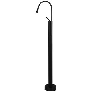 Robinet de baignoire sur pied noir mat avec bec pivotant à 360° et douchette à main <span class=keywords><strong>pour</strong></span> baignoire de trempage - Product Image 1