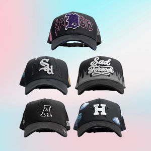 Gorras de visera curva de gamuza desgastada con bordado 3D de alta calidad, logotipo personalizado, snapback, para streetwear, hombres y mujeres - Product Image 6