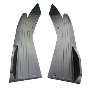 2 pièces noir de carbone/brillant BK, aileron de pare-chocs de voiture, lèvre arrière, séparateur d'angle, diffuseur, Winglet Anti-crash modifié, carrosserie de voiture, jupe latérale - Product Image 1