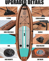 Planche à pagaie gonflable tout-terrain IBoard ISUP rose en PVC/EVA, nouvelle tendance 2025, pour la pêche et le surf