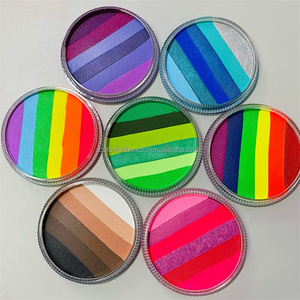Peinture à gâteau Double couleurs arc-en-ciel, activé par l'eau, <span class=keywords><strong>palette</strong></span> de peinture pour le visage, le corps, les yeux - Product Image 4