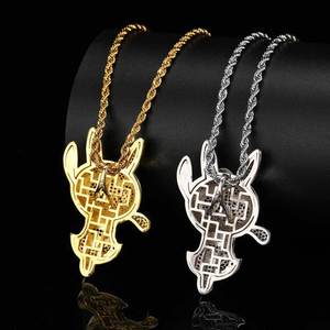 Colgante Hip Hop con Figura de Personaje de Héroe, Chapado en Oro Personalizado, Engaste de Puntas, Plata 925, Moissanita, Cadena Bling Iced Out para Conciertos - Product Image 2