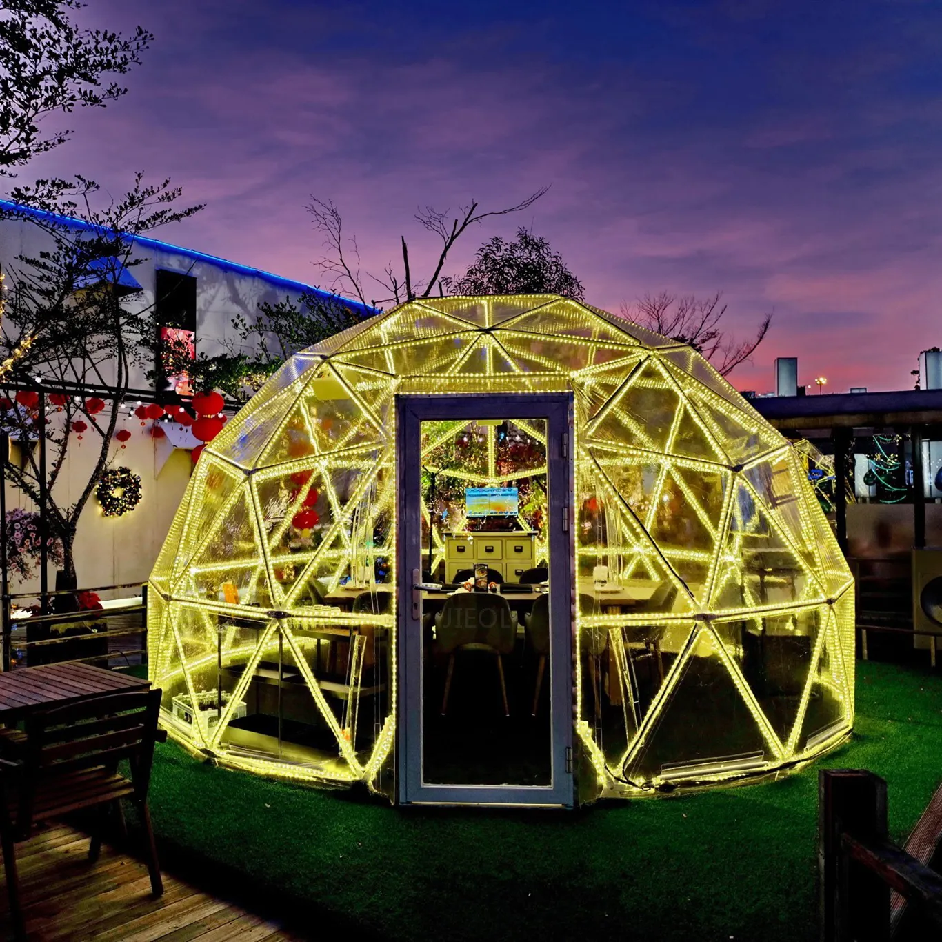 Tenda Tahan Air HARGA TERBAIK Rumah Tenda Kubah Geodesic untuk Restoran Bar Katering