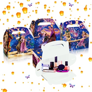 Scatola Portatile per Caramelle e Biscotti a Tema Cartone Animato per Feste di Compleanno, Confezione Regalo per <span class=keywords><strong>Principesse</strong></span> dai Capelli Lunghi - Product Image 4