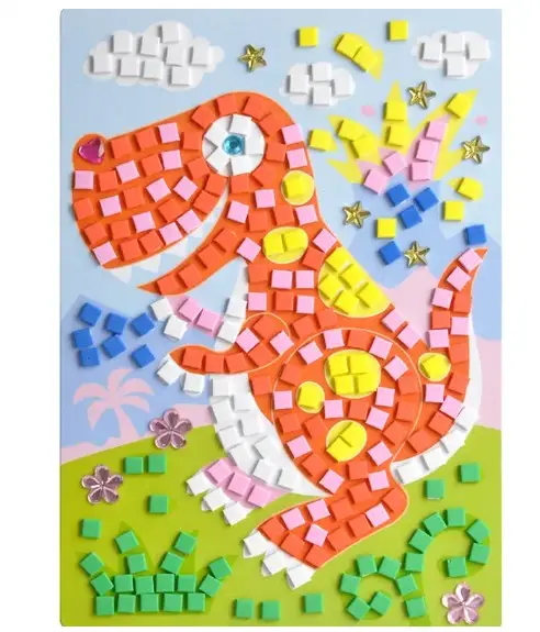 Hot Sale Mosaics Puzzle DIY Schaum EVA Aufkleber Handgemachte Kunst Cartoon Kreative Lernspiel zeug für Kinder