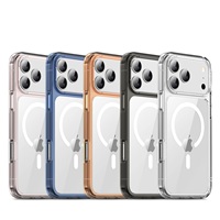 Coque de protection transparente magnétique antichoc en TPU et PC pour iPhone 17 Pro, compatible également avec iPhone 17 Air et 18 Pro Max