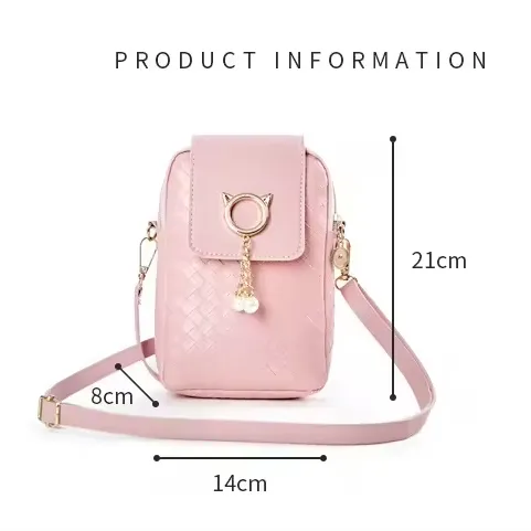 Bolsa de ombro para celular feminina, bolsa de couro PU com borlas de pérola, toque delicado e grande capacidade, bolsa para celular feminina