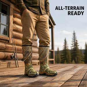 Bottes de <span class=keywords><strong>chasse</strong></span> imperméables pour hommes, en caoutchouc et néoprène, hauteur genou, bottes Wellington pour l'extérieur - Product Image 4
