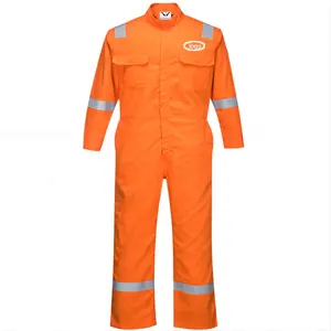 OEM & ODM algodão marinha fogo resistente coverall chama retardador vestuário macacão trabalhando uniforme para homens