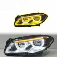 Pièces automobiles, phare LED pour BMW Série 5 F10 F11 F18, ensemble de phares avant, 2010-2017, DRL jaune, DRL blanc, système d'éclairage