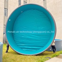 Piscine gonflable ronde Drop Stitch, finition brossée, double couche épaisse, en PVC pliable, échantillon, grande piscine familiale pour enfants, pour jardin