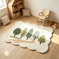 Tapis tufté sur mesure pour salon, lavable en machine, tapis moelleux et duveteux de designer, tapis tufté pour chambre d'enfant