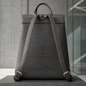 Nouveau Sac à Dos Femme 2026 en Cuir PU Texture Crocodile, Sac de Voyage Tendance, Sac à Rabat Décontracté pour l'École, Personnalisable OEM ODM - Product Image 3